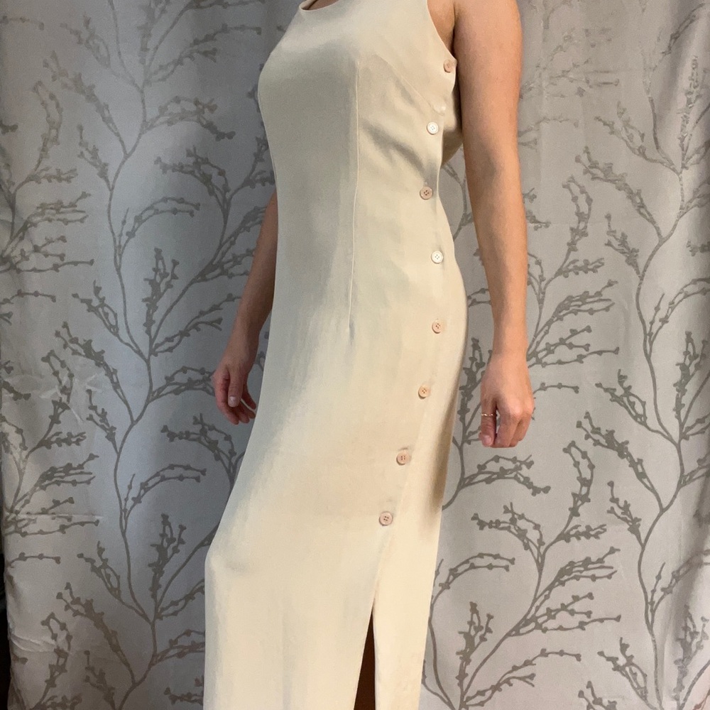 Cream colored 100% silk dress
